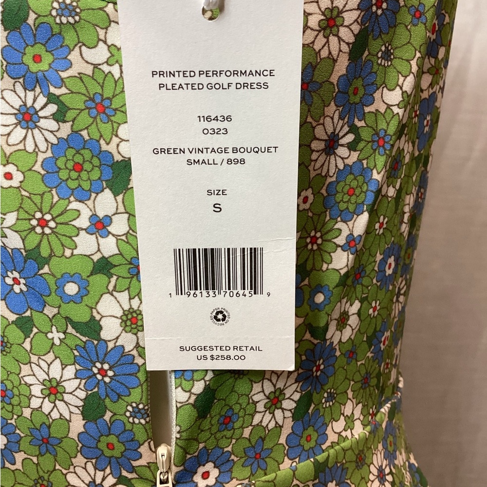 NWT Tory Burch Vintage Bouquet Printed Performance Pleated Golf Dress; Size: S - Picture 10 of 15